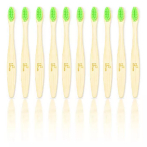 Cepillo de Dientes en Bambu Adulto Verde Lima 10 Unidades Ecotrade principal