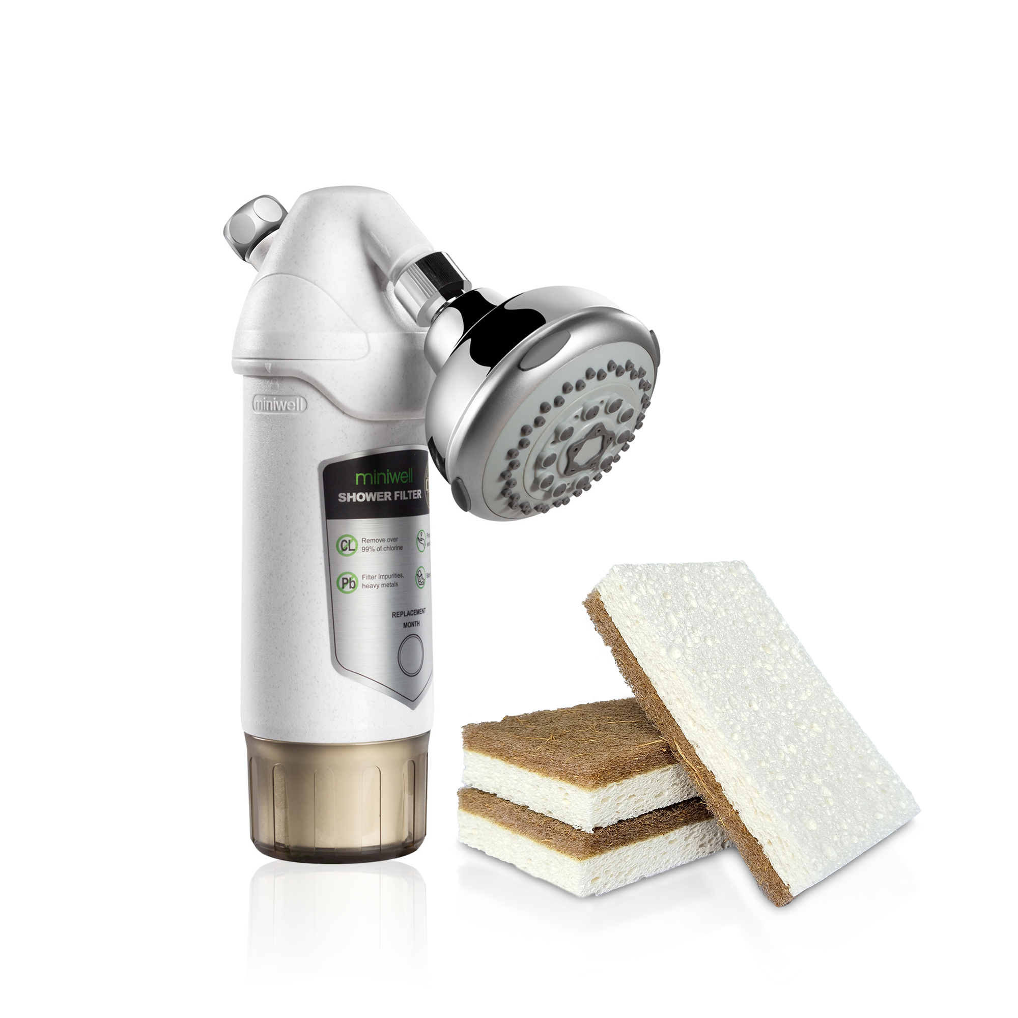 Ducha Purificadora de Agua Miniwell mas Esponjas Ecotrade principal