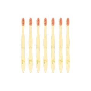 Cepillo de Dientes en Bambu Niño Rosado 7 Unidades Ecotrade