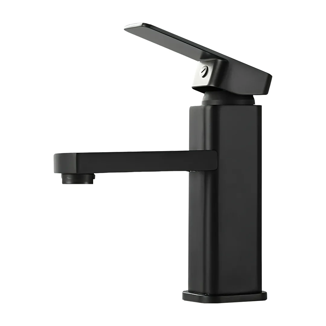 YP-8098 - Grifería Baño Acero Inoxidable Negro Mate Monomando Cuadrado - PRINCIPAL
