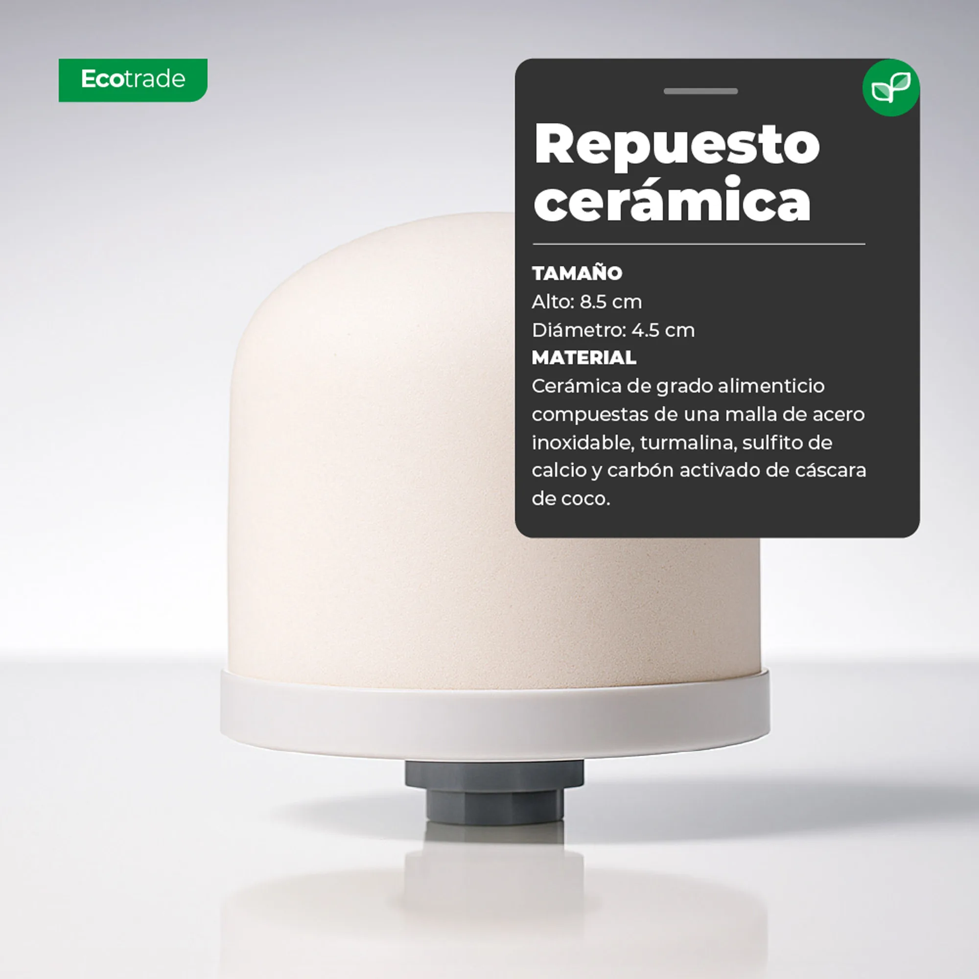 Filtro Purificador Agua de 14 Litros mas 2 Ceramicas Ecotrade - Imagen 3