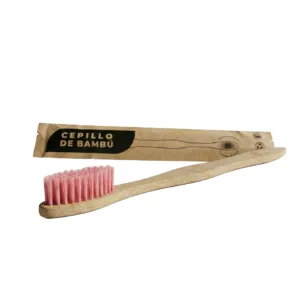 Cepillo de Dientes en Bambú para Adulto Rosado Ecotrade