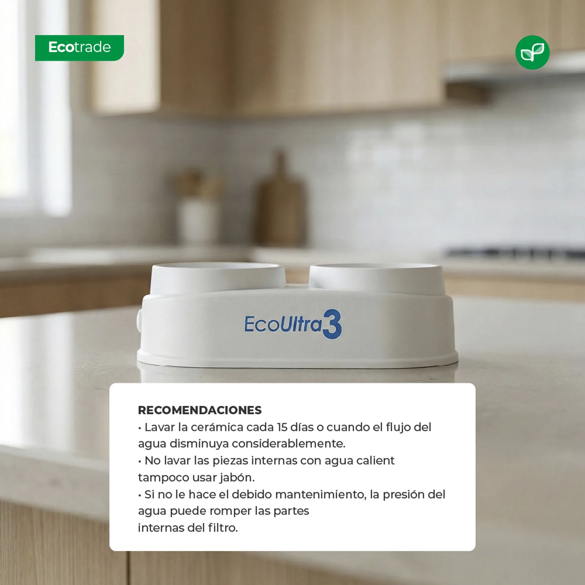 Base Para Filtro Purificador Ecoultra3 Ecotrade Filters - Imagen 4