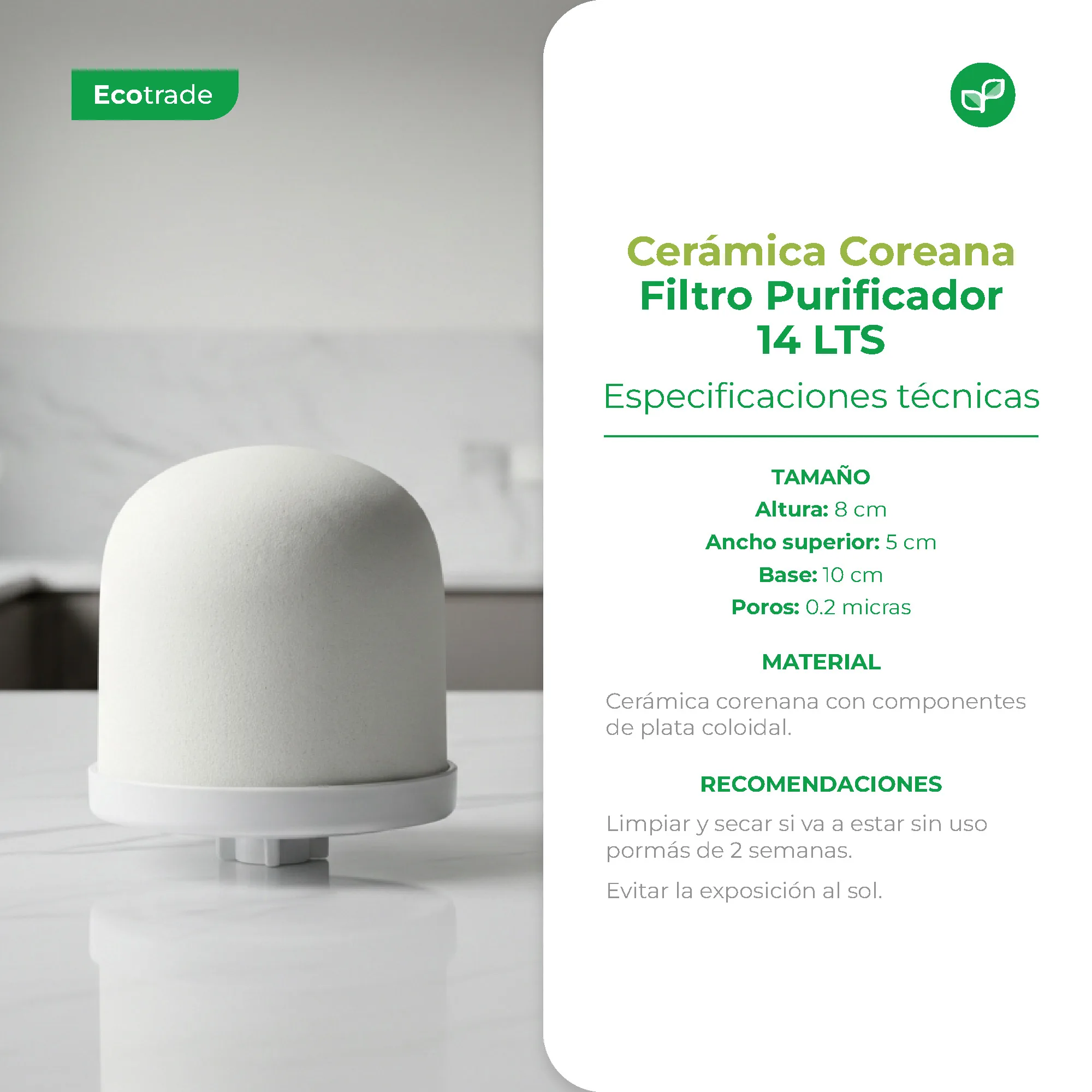 Kit 3 Repuestos 14 Litros mas Llave Magnética Ecotrade - Imagen 5