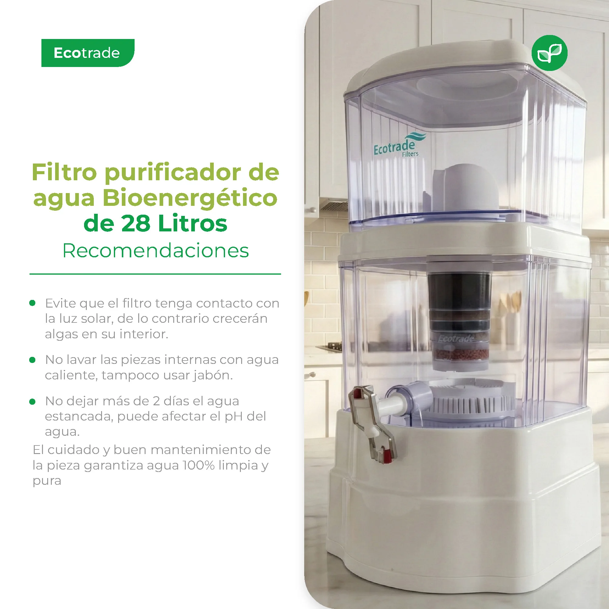 Filtro Purificador de Agua 28 Litros Ecotrade Filters - Imagen 3