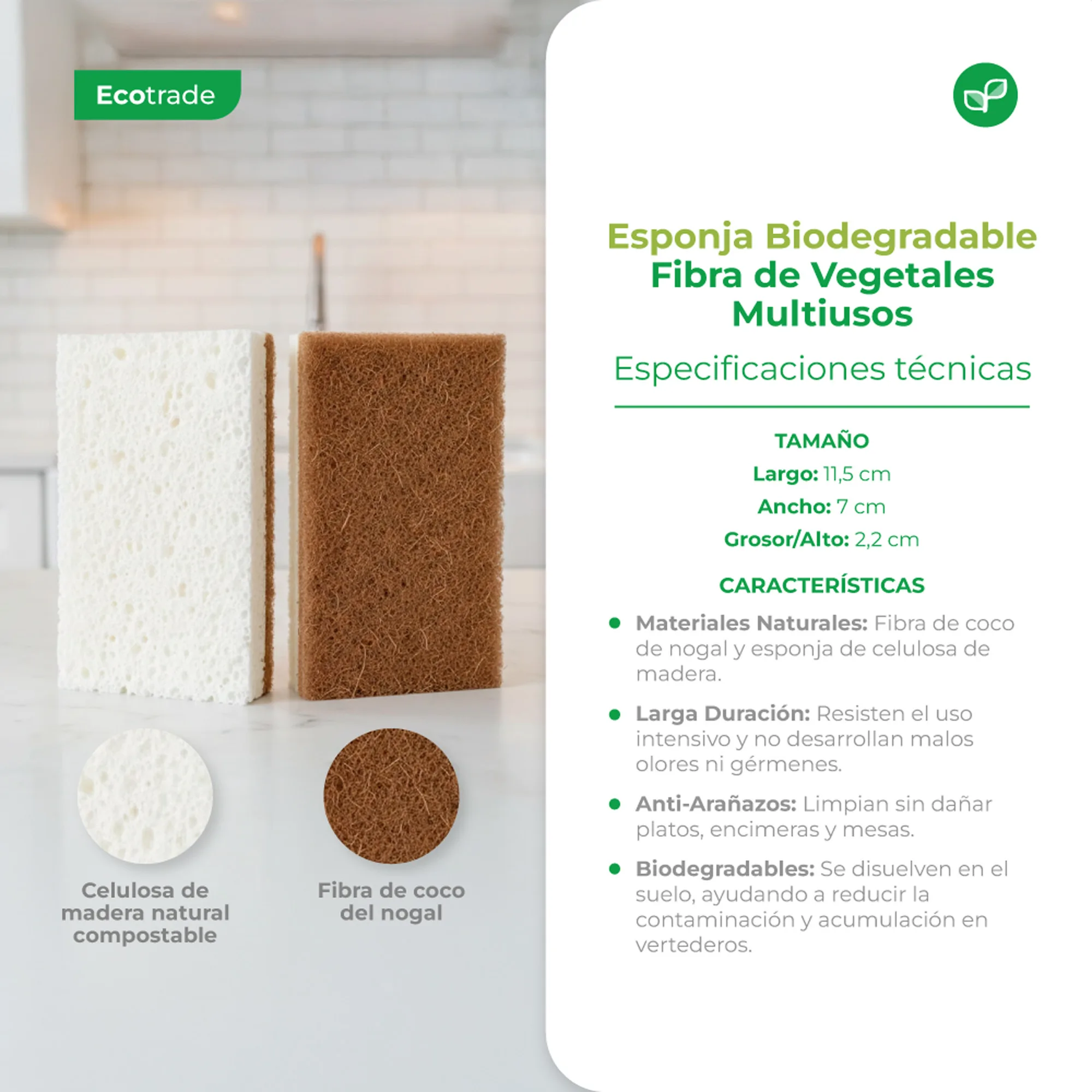 Ducha Purificadora de Agua Miniwell mas Esponjas Ecotrade - Imagen 5