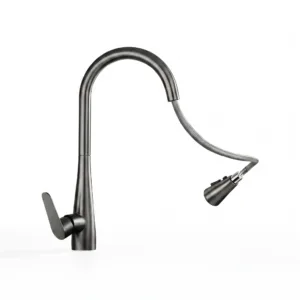 Grifo Cocina Acero Inoxidable Mate Rociador Extensible 360°