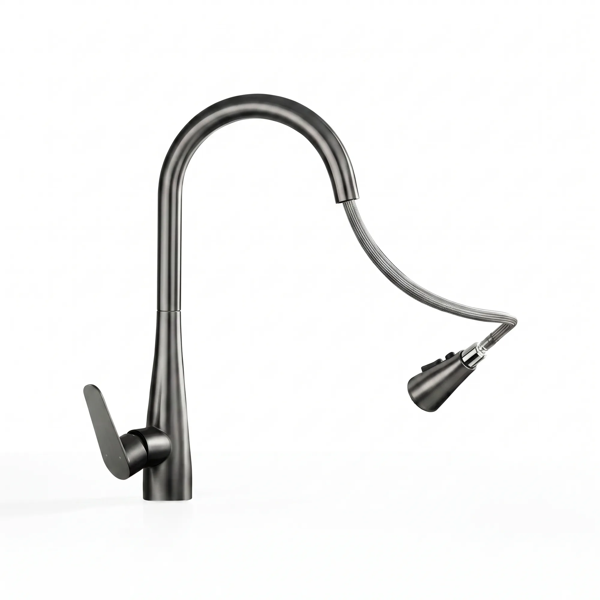 Grifo Cocina Acero Inoxidable Mate Rociador Extensible 360°