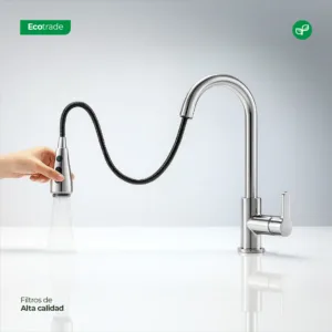 Grifo Cocina Monomando con Rociador Extensible Giro 360°