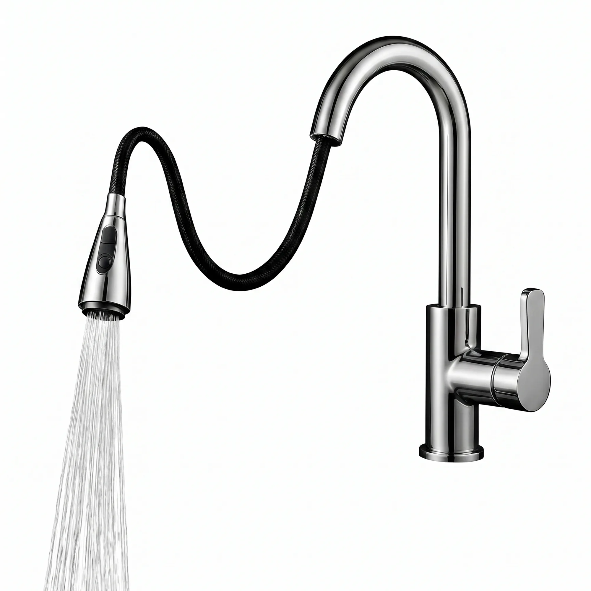 Grifo Cocina Monomando con Rociador Extensible Giro 360°