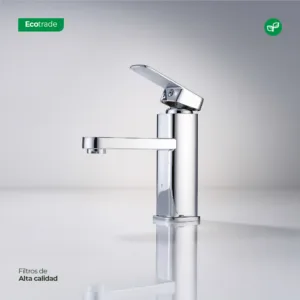 Grifería Baño Acero Inoxidable Cromado Control Monomando