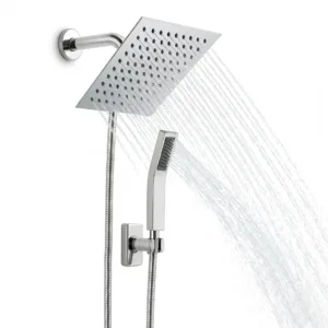 Kit Ducha Lluvia Cuadrado en Acero Inoxidable Ecotrade